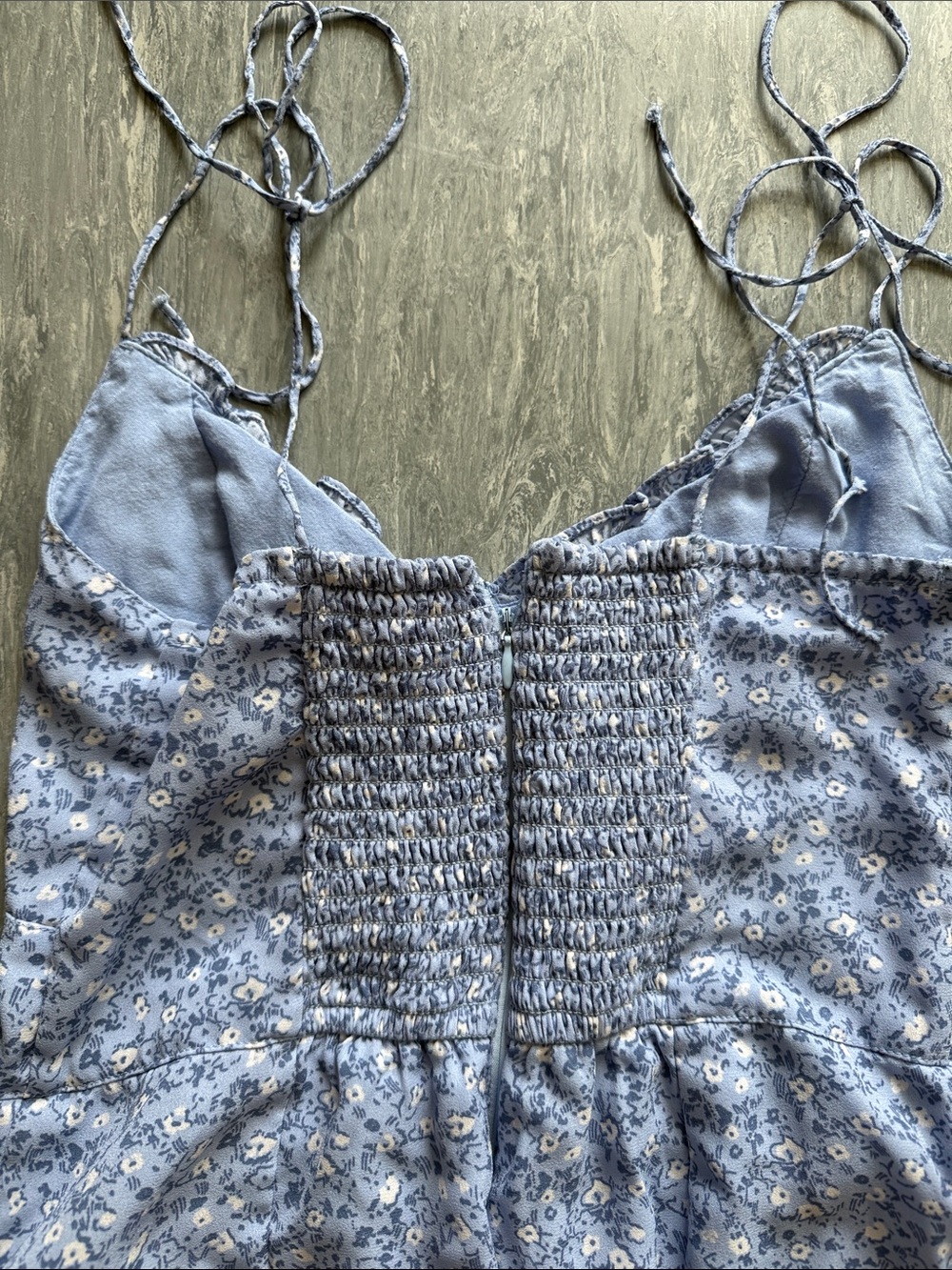 Abercrombie & Fitch Light Blue Floral Midi Dress - Picture 4 of 6